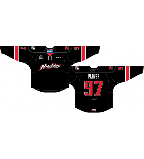 Custom QMJHL Rouyn Noranda Huskies 2015 Pres Hockey Jersey Black